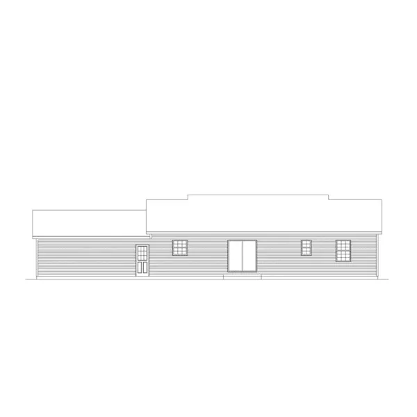 Country House Plan Rear Elevation - Saxony II Rustic Ranch Home 001D-0053 - Shop House Plans and More