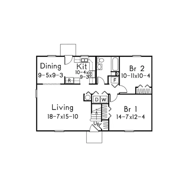 Country House Plan First Floor - Hatteras II Vacation Home 001D-0056 - Search House Plans and More