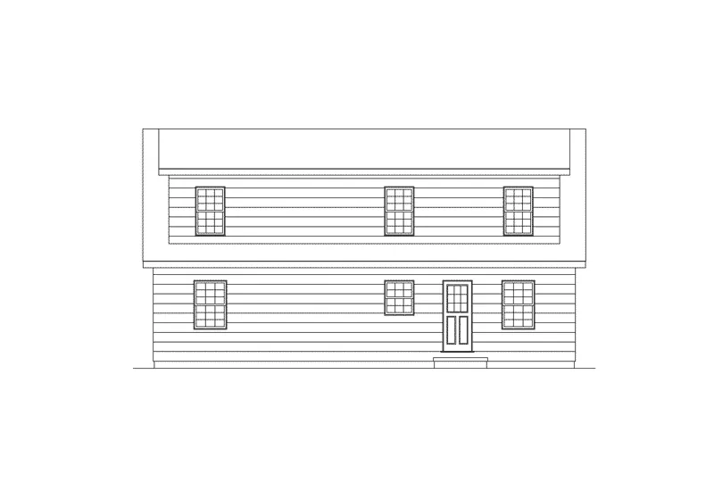 Colonial House Plan Rear Elevation - Hatteras II Vacation Home 001D-0056 - Search House Plans and More