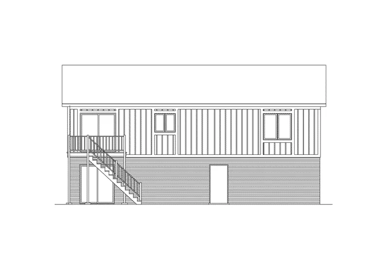 Tudor House Plan Rear Elevation - Woodland I Rustic Mountain Home 001D-0057 - Shop House Plans and More