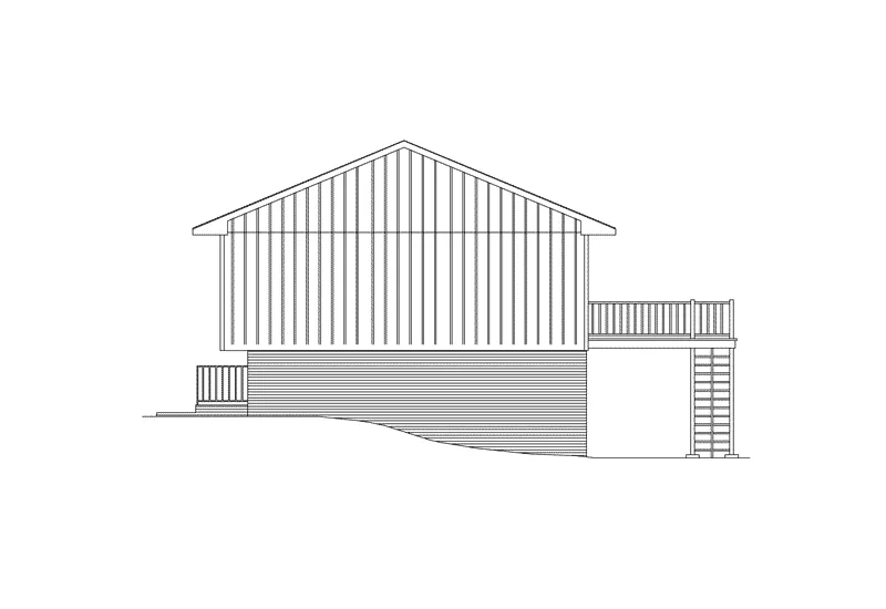 Mountain House Plan Right Elevation - Woodland I Rustic Mountain Home 001D-0057 - Shop House Plans and More