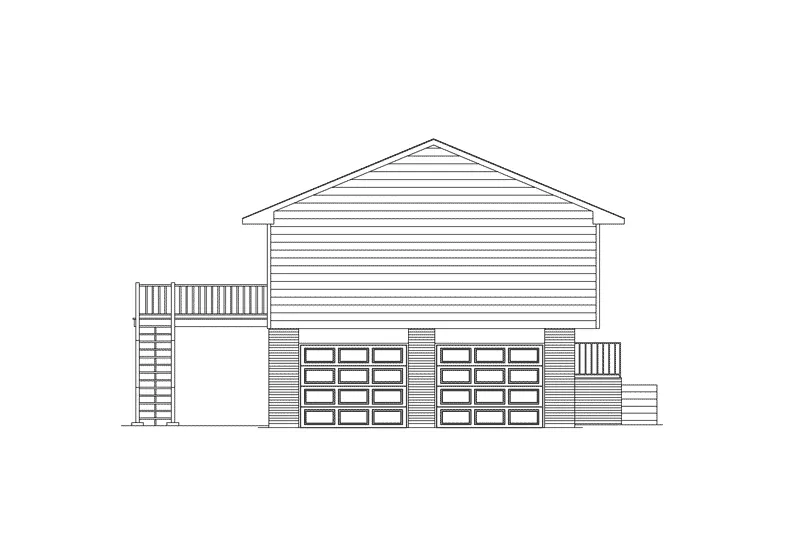 Country House Plan Left Elevation - Woodland II Split-Level Home 001D-0058 - Shop House Plans and More