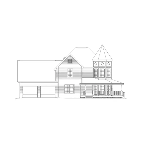 Victorian House Plan Left Elevation - Lexington Victorian Home 001D-0059 - Shop House Plans and More