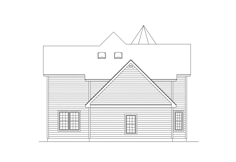 Farmhouse Plan Rear Elevation - Lexington Victorian Home 001D-0059 - Shop House Plans and More