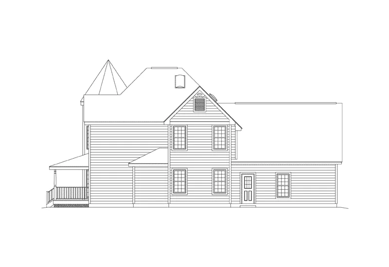 Farmhouse Plan Right Elevation - Lexington Victorian Home 001D-0059 - Shop House Plans and More