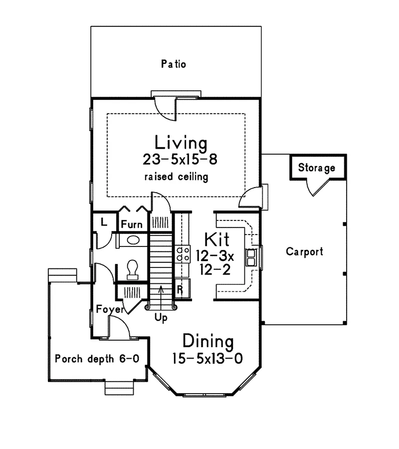 Lake House Plan First Floor - Covington Creek Cottage Home 001D-0060 - Search House Plans and More