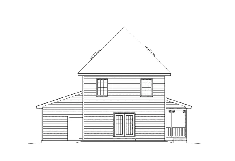 Country House Plan Rear Elevation - Covington Creek Cottage Home 001D-0060 - Search House Plans and More