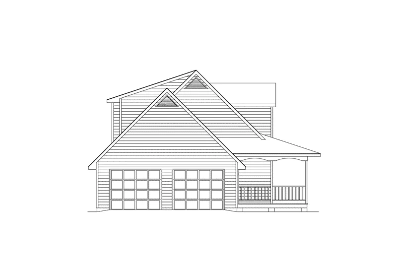 Acadian House Plan Left Elevation - Country Ranch Farmhouse 001D-0061 - Search House Plans and More