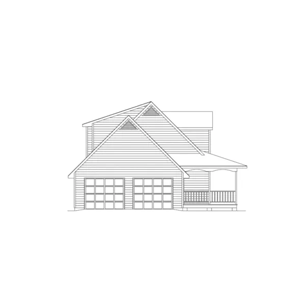 Country House Plan Left Elevation - Country Ranch Farmhouse 001D-0061 - Search House Plans and More