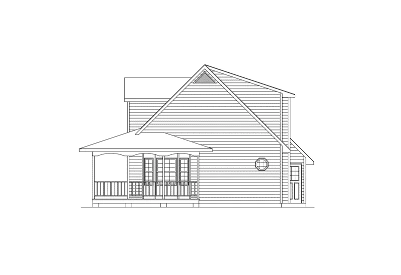 Country House Plan Right Elevation - Country Ranch Farmhouse 001D-0061 - Search House Plans and More