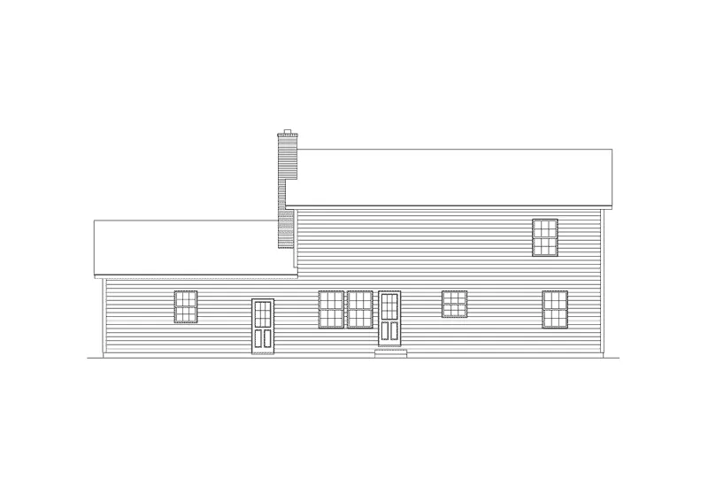 Tudor House Plan Rear Elevation - Farmington Country Tudor Home 001D-0063 - Search House Plans and More