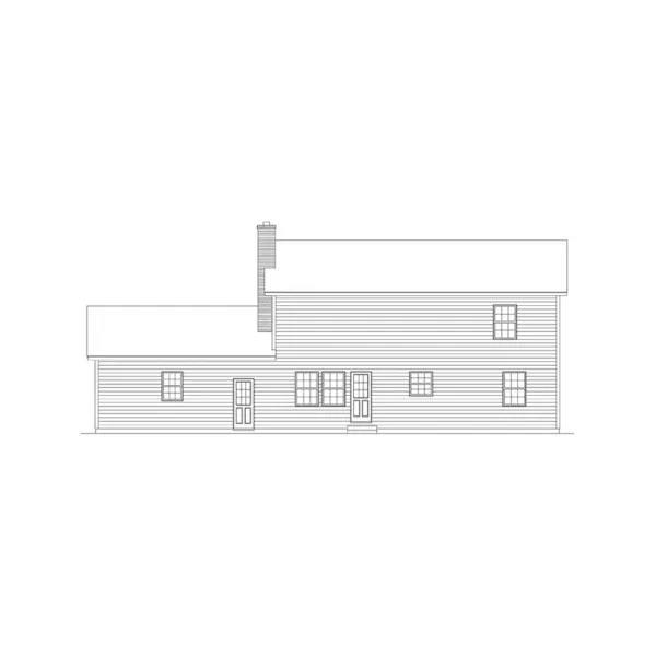 Tudor House Plan Rear Elevation - Farmington Country Tudor Home 001D-0063 - Search House Plans and More