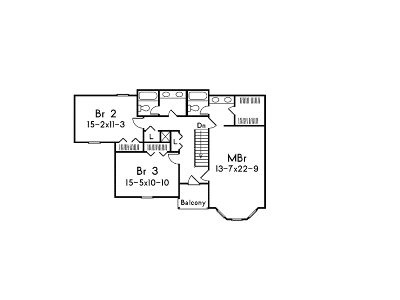 Country House Plan Second Floor - Charleston Country Farmhouse 001D-0064 - Search House Plans and More