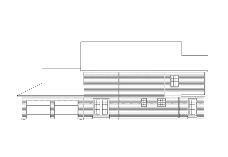 Southern House Plan Rear Elevation - Charleston Country Farmhouse 001D-0064 - Search House Plans and More