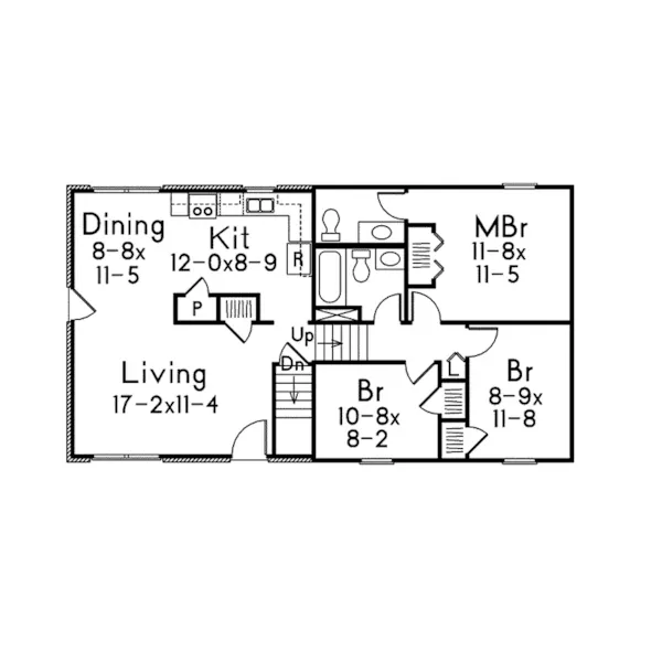 Ranch House Plan First Floor - Old Hickory Traditional Home 001D-0065 - Shop House Plans and More