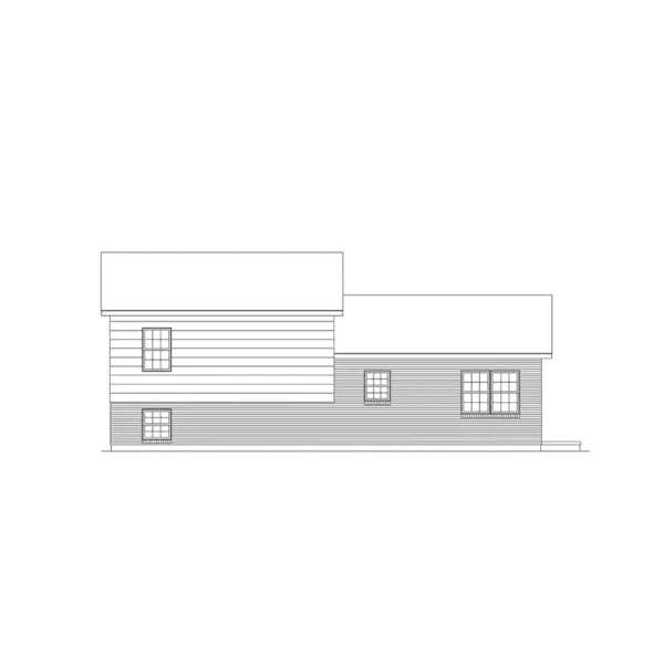 Ranch House Plan Rear Elevation - Old Hickory Traditional Home 001D-0065 - Shop House Plans and More