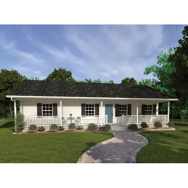 Accommodating Ranch Style Home With Front Porch 