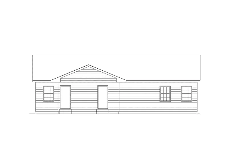 Cabin & Cottage House Plan Rear Elevation - Delta Queen I Ranch Home 001D-0067 - Search House Plans and More