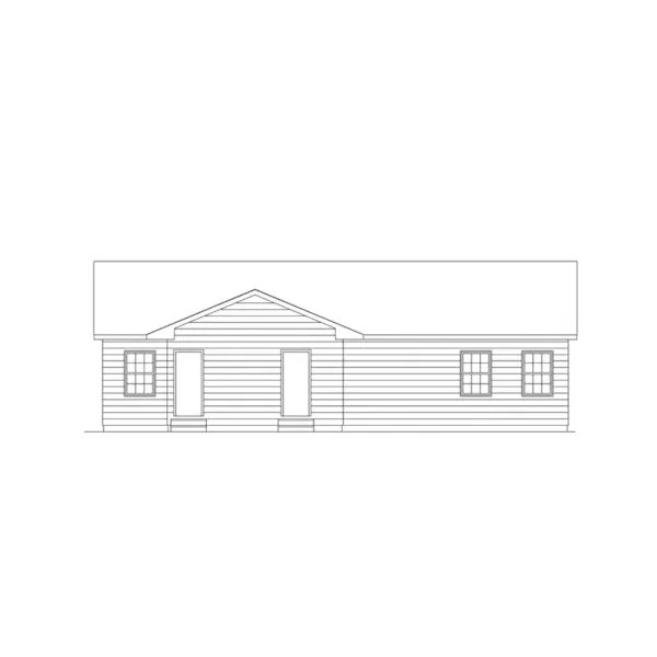 Vacation House Plan Rear Elevation - Delta Queen I Ranch Home 001D-0067 - Search House Plans and More