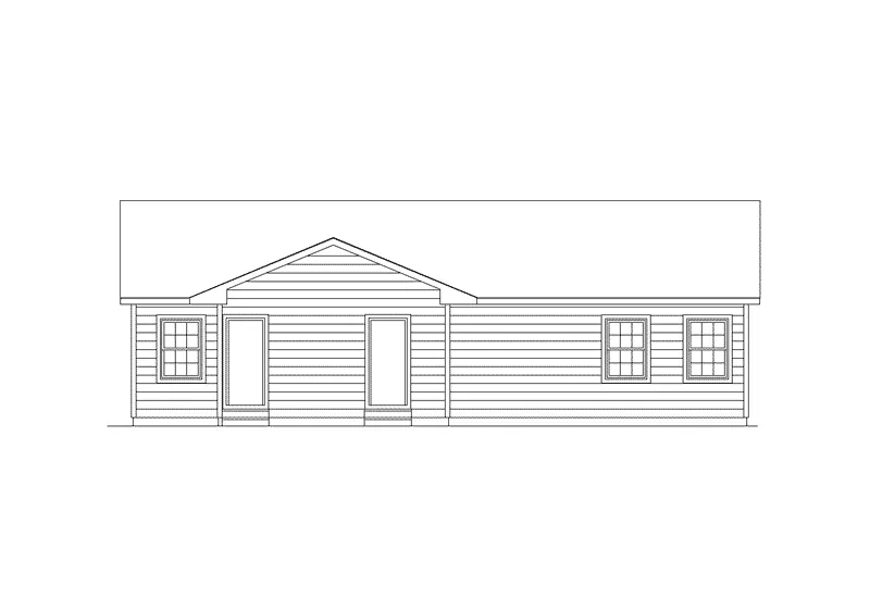 Cabin & Cottage House Plan Rear Elevation - Delta Queen II Country Home 001D-0068 - Search House Plans and More