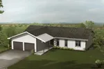 Economical Home With Two Front Load In Garages