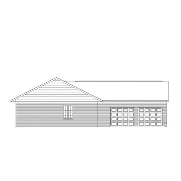 Ranch House Plan Left Elevation - Monteray Ranch Home 001D-0071 - Shop House Plans and More