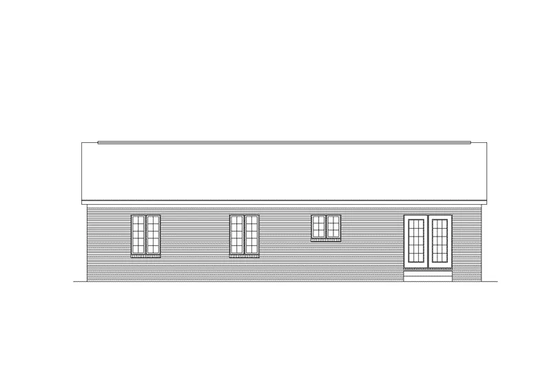 Ranch House Plan Rear Elevation - Monteray Ranch Home 001D-0071 - Shop House Plans and More