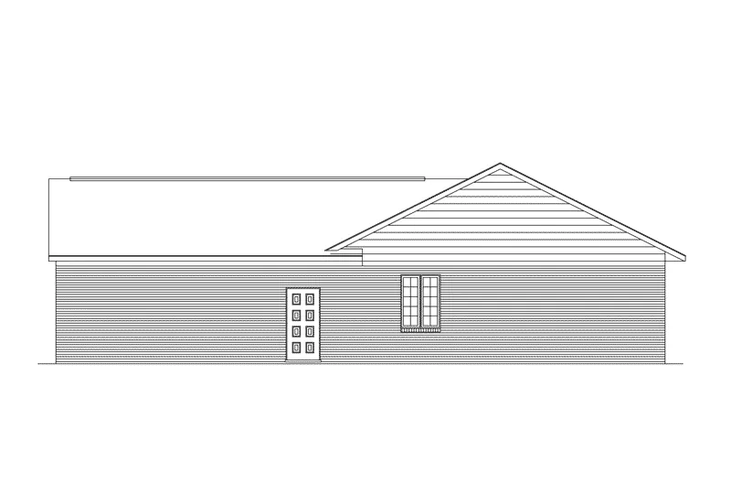 Ranch House Plan Right Elevation - Monteray Ranch Home 001D-0071 - Shop House Plans and More