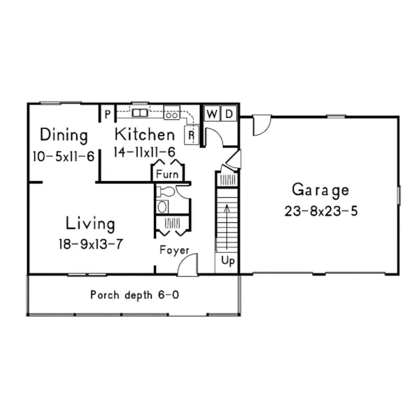 Country House Plan First Floor - Country Charm I Two-Story Home 001D-0074 - Search House Plans and More