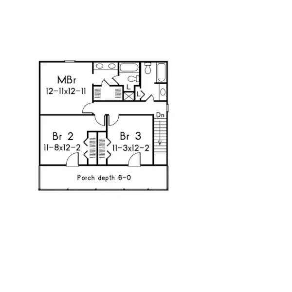 Farmhouse Plan Second Floor - Country Charm II Farmhouse 001D-0075 - Search House Plans and More