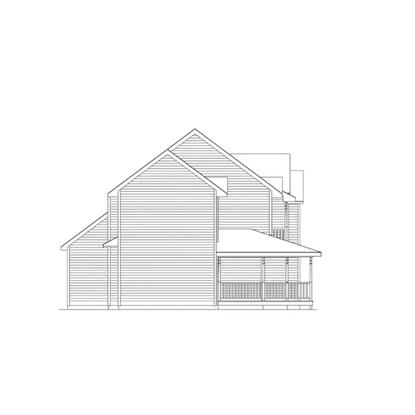 Southern House Plan Left Elevation - Williamsburg Southern Home 001D-0078 - Shop House Plans and More