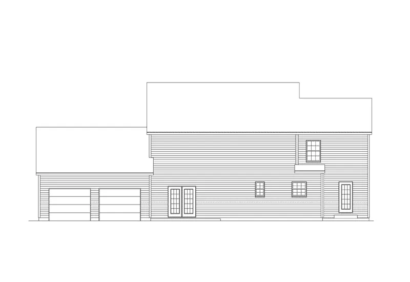 Country House Plan Rear Elevation - Williamsburg Southern Home 001D-0078 - Shop House Plans and More
