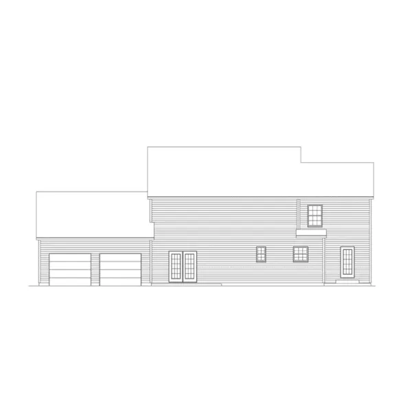 Southern House Plan Rear Elevation - Williamsburg Southern Home 001D-0078 - Shop House Plans and More