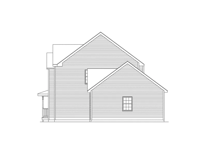 Country House Plan Right Elevation - Williamsburg Southern Home 001D-0078 - Shop House Plans and More