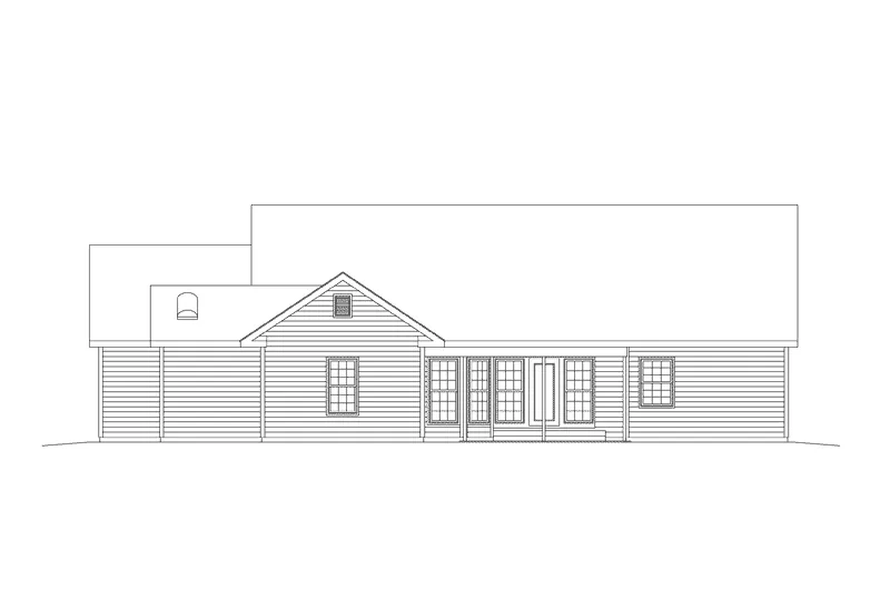 Ranch House Plan Rear Elevation - Madison Country Ranch Home 001D-0079 - Shop House Plans and More