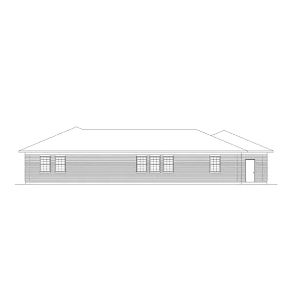 Ranch House Plan Rear Elevation - Sequoia II Colonial Ranch Home 001D-0084 - Shop House Plans and More