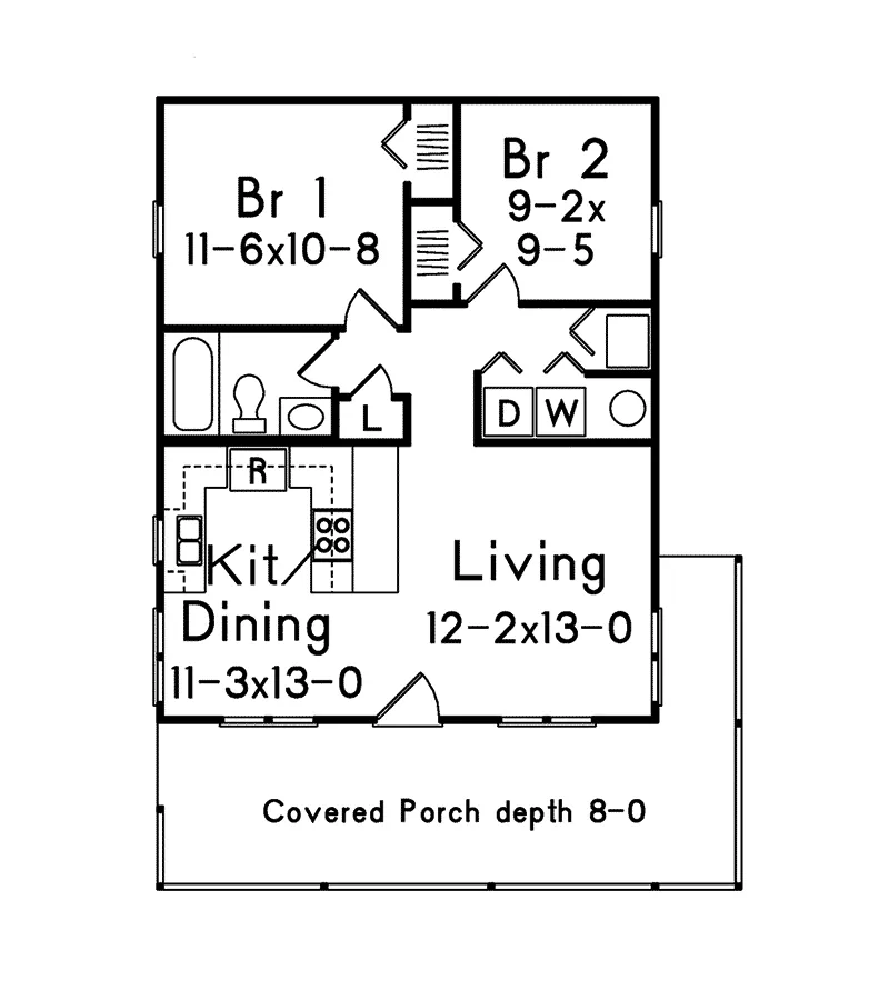 Cabin & Cottage House Plan First Floor - Highlander Country Cabin Home 001D-0085 - Search House Plans and More