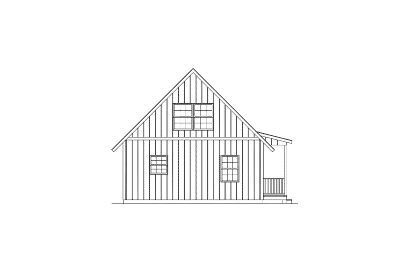 Beach & Coastal House Plan Rear Elevation - Woodbridge A-Frame Cottage Home 001D-0086 - Shop House Plans and More