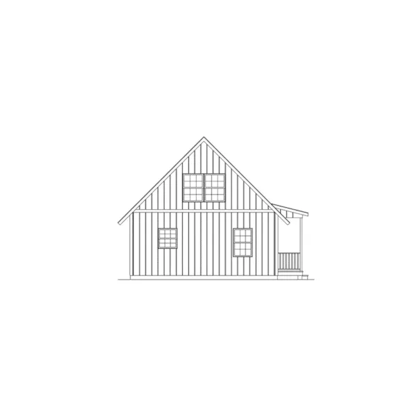 Country House Plan Rear Elevation - Woodbridge A-Frame Cottage Home 001D-0086 - Shop House Plans and More