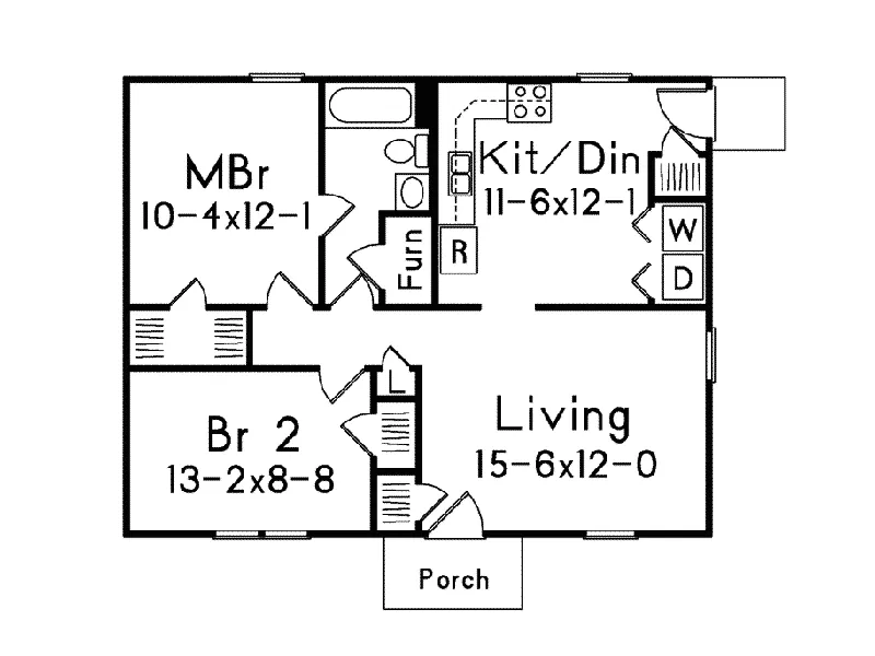 Cabin & Cottage House Plan First Floor - Crosswood Ranch Cabin Home 001D-0088 - Search House Plans and More