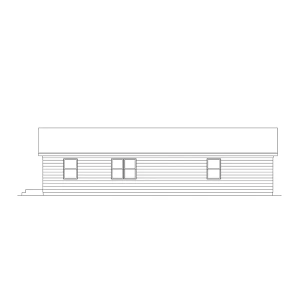 Ranch House Plan Rear Elevation - Woodcrest Ranch Home 001D-0090 - Shop House Plans and More