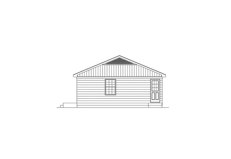 Ranch House Plan Right Elevation - Woodcrest Ranch Home 001D-0090 - Shop House Plans and More