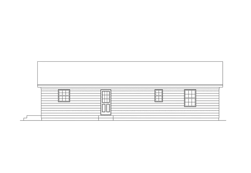 Ranch House Plan Rear Elevation - Ashland Ranch Home 001D-0091 - Search House Plans and More