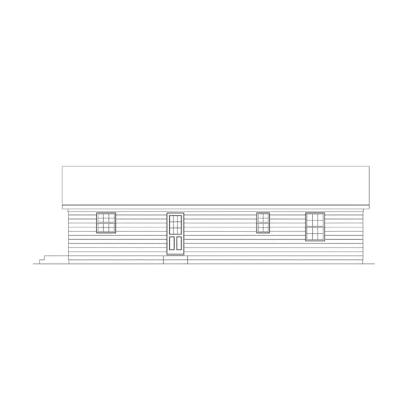 Ranch House Plan Rear Elevation - Ashland Ranch Home 001D-0091 - Search House Plans and More