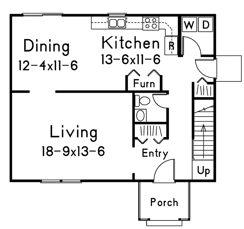 Country House Plan First Floor - Rushville Traditional Home 001D-0092 - Shop House Plans and More