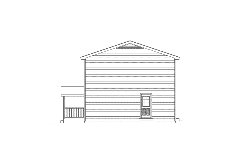 Colonial House Plan Right Elevation - Rushville Traditional Home 001D-0092 - Shop House Plans and More