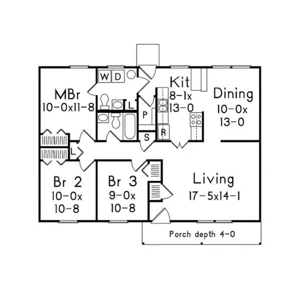 Vacation House Plan First Floor - Green Crossing Ranch Home 001D-0093 - Search House Plans and More