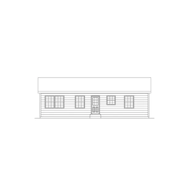 Vacation House Plan Rear Elevation - Green Crossing Ranch Home 001D-0093 - Search House Plans and More