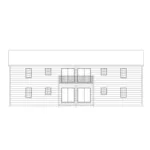 Colonial House Plan Rear Elevation - Villager I Two-Story Fourplex 001D-0094 - Shop House Plans and More