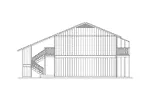Colonial House Plan Right Elevation - Villager II Fourplex 001D-0095 - Shop House Plans and More